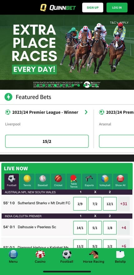 Quinnbet Mobile Screenshot