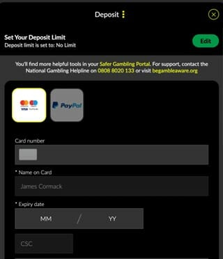 Parimatch Deposit Screenshot