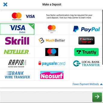 PokerStars Payment Methods