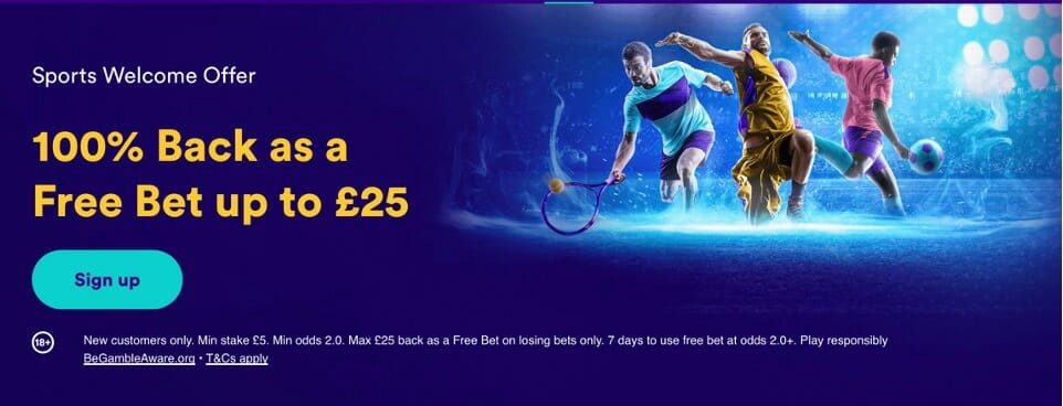 Casumo sports welcome offer screenshot