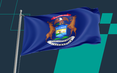 michigan state flag cluster image