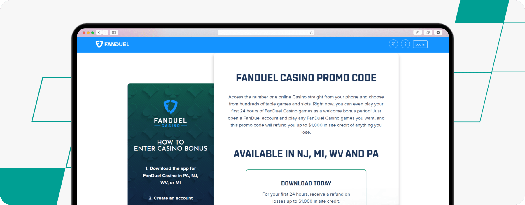 FanDuel Casino Promo Desktop screenshot