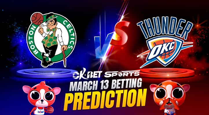 a logo of nba teams boston celtics vs okc thunder